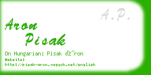 aron pisak business card